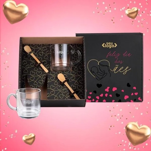 [KT-9039F] KIT CANECAS COM COLHERES - 4 PÇS