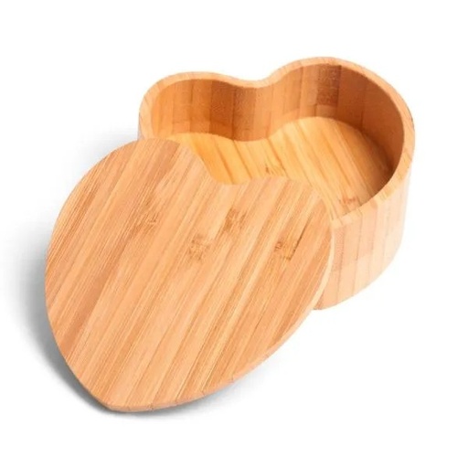 [PO-13103] PORTA OBJETOS EM BAMBU COM FORMATO DE CORAÇÃO