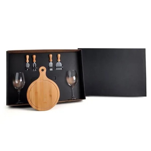 [KT-9034S] KIT QUEIJO E VINHO - 7 PÇS
