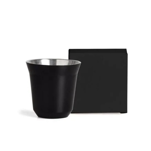 [IC-00161] COPO PARA CAFÉ EM AÇO INOX - PRETO - 60ML