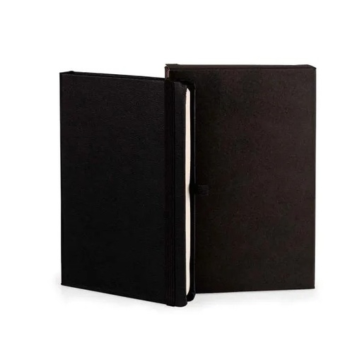 [LE-31171] CADERNETA S/ PAUTA PRETO - 12,2X17 CM