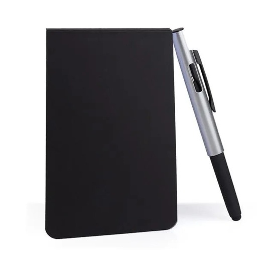 [LE-32731] BLOCO PARA ANOTAÇÕES COM CANETA - PRETO/PRATA