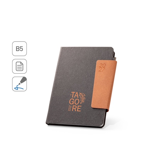 [66217-103] TAGORE B5. Agenda B5 em pele reciclada