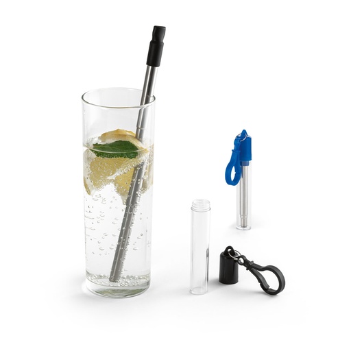 [94057-103] ZAMBA. Conjunto de canudo em aço inox e escova de limpeza