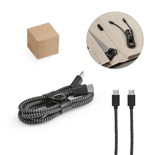 [97174-103] YONATH. Cabo USB-C de carregamento rápido em PET 100% reciclado