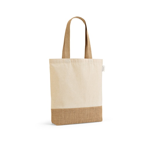 [92345-150] MALDIVAS. Sacola em 70% algodão reciclado e 30% poliéster reciclado (180 g/m²) com base em juta