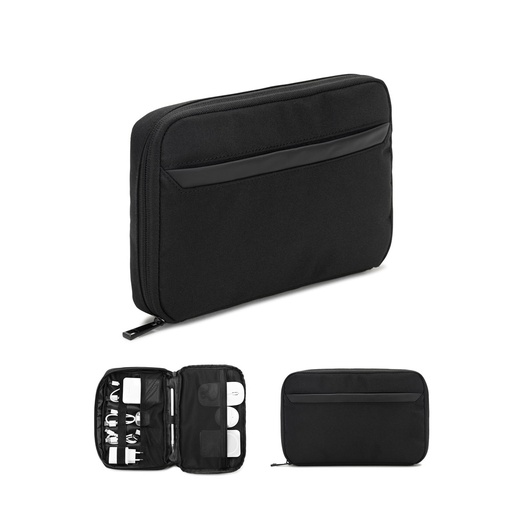[92570-103] YANGON. Bolsa organizadora espaçosa para acessórios tecnológicos em poliéster reciclado 600D twill