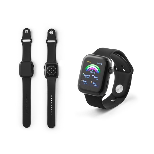 [97136-103] WILES. Relógio inteligente com bracelete em silicone e à prova de salpicos de água (IPX4)