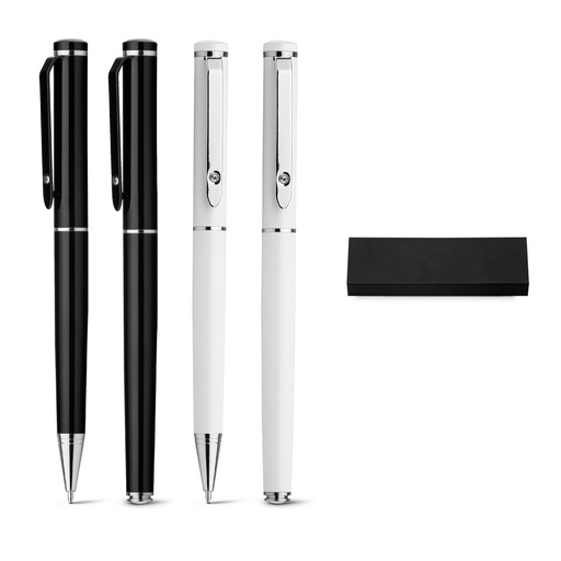 [81199-106] CALIOPE SET. Conjunto de canetas roller e esferográfica em metal