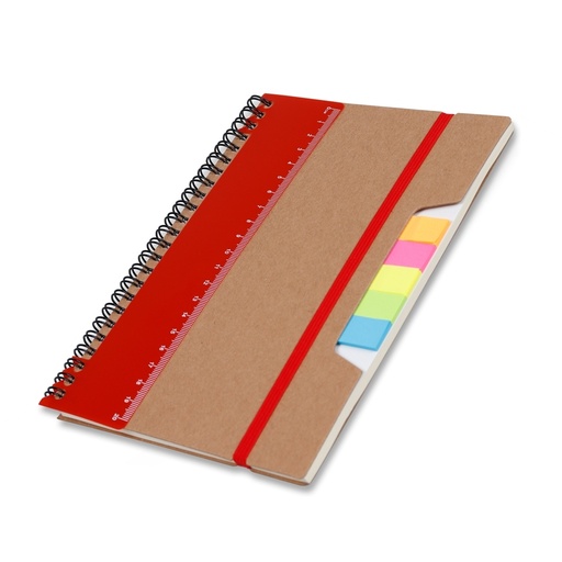 [X122890] CADERNO P/ ANOT. KRAFT COM ELASTICO
