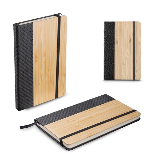 [CAD009-PT] Caderno A5 Capa em Bambu
