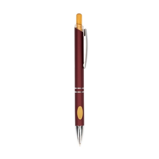 [X208949] CANETA METAL C/ DETALHE EM BAMBU