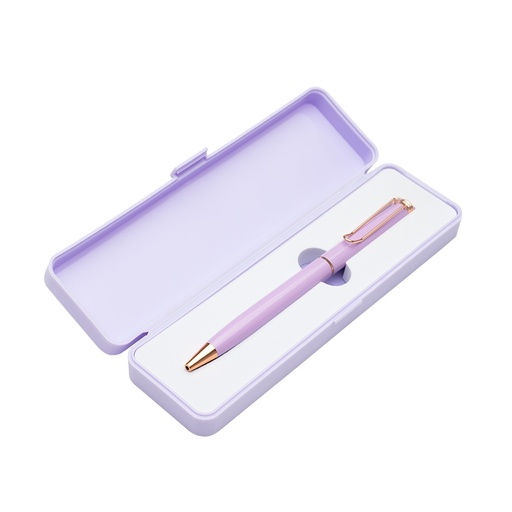 [X108731] CANETA METAL C/ BOX DE  PLÁSTICO