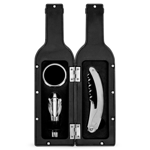 [X001155] KIT VINHO PLÁSTICO RESISTENTE 3 PEÇAS FORMATO GARRAFA