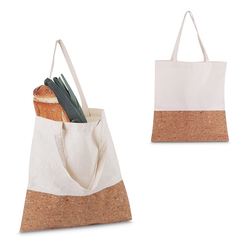 [BAC003] Sacola em Algodão 140g/m² e Cortiça (39x35cm)