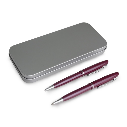 [X161276] CONJUNTO CANETA E LAPISEIRA METAL