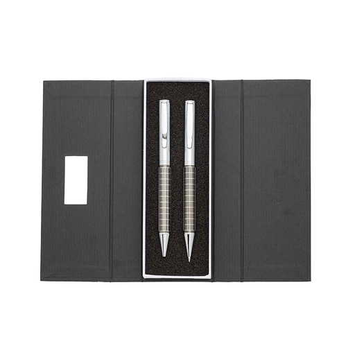 [X090956] KIT CANETA E LAPISEIRA DE METAL