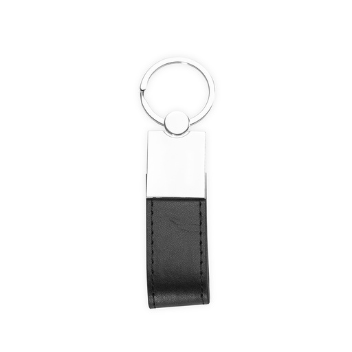 [X229385] CHAVEIRO METAL COM COURO SINTÉTICO