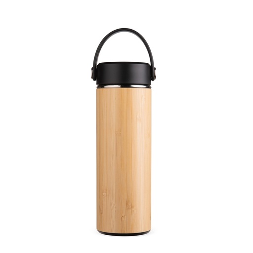 [X244074] GARRAFA TÉRMICA BAMBU 400ML