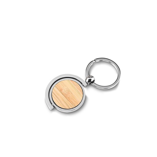 [X121452] CHAVEIRO METAL DETALHE BAMBU