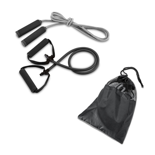 [98086-103] BRADY. Conjunto fitness composto por elástico e corda de pular