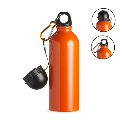 [X082180] SQUEEZE INOX 500ML C/ BICO E MOSQUETÃO