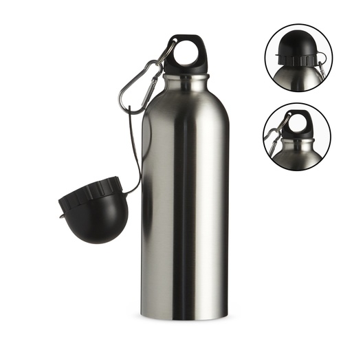 [X071536] SQUEEZE INOX 500ML C/ BICO E MOSQUETÃO