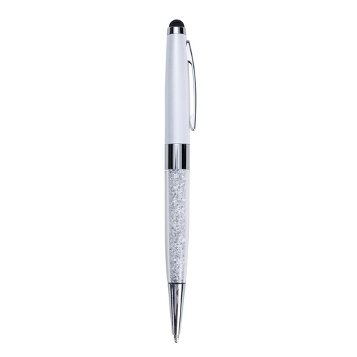 [X083011] CANETA METAL C/ CRISTAIS TOUCH