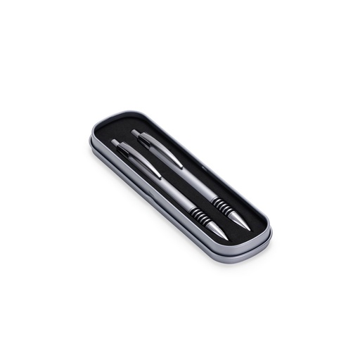 [X180041] CONJUNTO CANETA E LAPISEIRA METAL