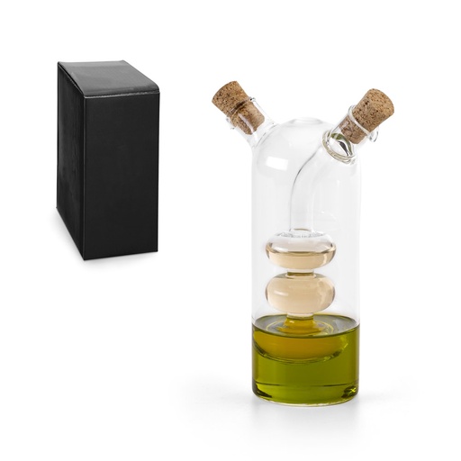 [93875-110] CHARLES. Galheteiro em vidro que contém dois reservatórios 50 mL e 250 mL