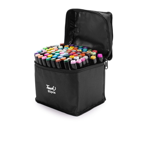 [X198900] KIT CANETAS MARCADORAS PONTAS DUPLAS COM 80 CORES