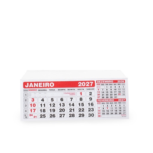 [X266299] BLOCO COM 100 REFIS DE CALENDÁRIO DE MESA