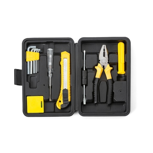[X092347] KIT FERRAMENTA 11 PÇS ESTOJO PLÁSTICO
