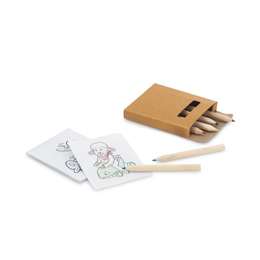 [51758-160] ANIM. Kit para pintar em caixa de papel kraft reciclado
