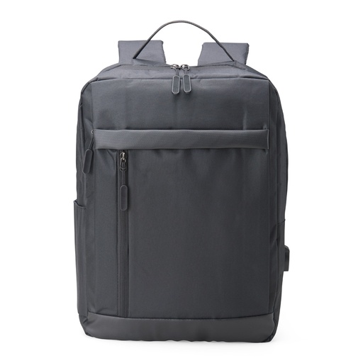 [X161977] MOCHILA DE NYLON COM DET. EM COURO SINT.