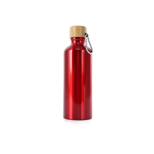 [X144495] GARRAFA ALUMÍNIO 500ML TAMPA BAMBU