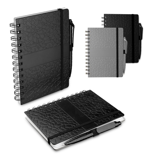 Caderno B6 Capa em ABS com Caneta