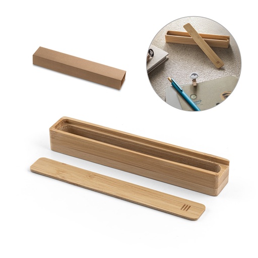 [93584-160] BAMBOX. Estojo em bambu natural para 1 caneta esferográfica