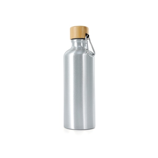 [X144533] GARRAFA ALUMÍNIO 500ML TAMPA BAMBU