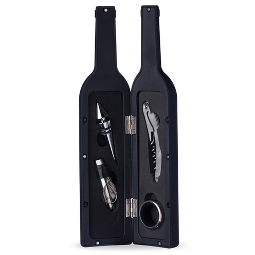 [X001309] KIT VINHO PLÁSTICO RESISTENTE 4 PEÇAS  FORMATO GARRAFA