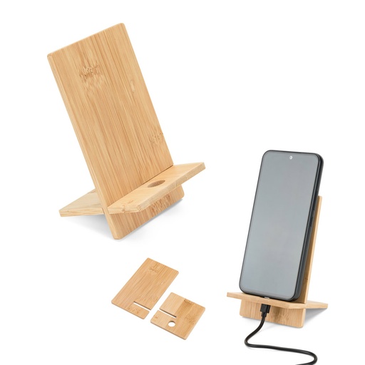 [93639-160] GALEN. Suporte para celular em bambu, desmontável em duas partes