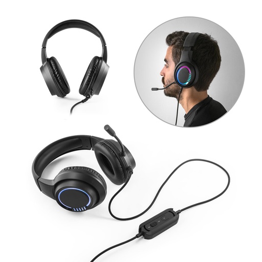 [97135-103] THORNE HEADSET RGB. Fone de ouvido para gaming com luzes RGB e microfone de alta qualidade