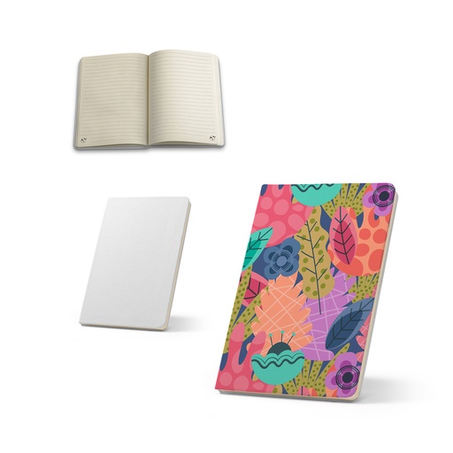 [93670-106] ANNE SUB A6. Caderno A6 com capa rígida, ideal para personalização em sublimação