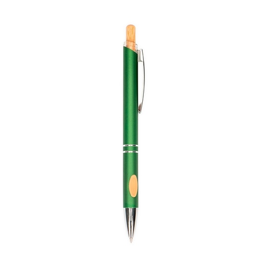 [X209007] CANETA METAL C/ DETALHE EM BAMBU