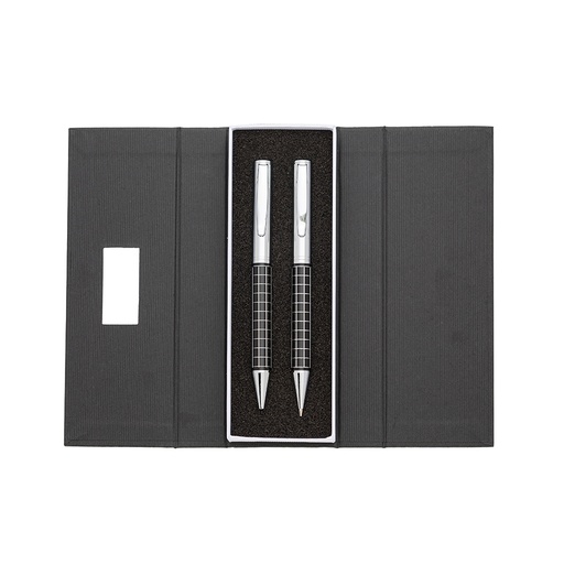 [X090972] KIT CANETA E LAPISEIRA DE METAL