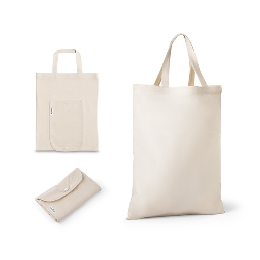 [92332-150] BEIRUT. Sacola dobrável em 50% algodão, 30% algodão reciclado e 20% poliéster reciclado (140 g/m²)