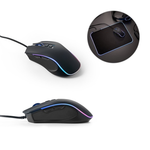 [97133-103] THORNE MOUSE RGB. Mouse para jogos em ABS com acabamento em borracha