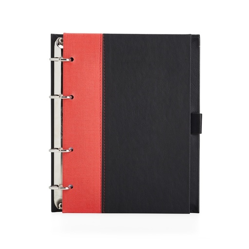[X151602] CADERNO FICHÁRIO DE COURO SINTÉTICO