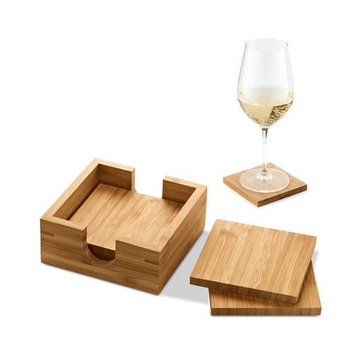 [93967-160] GAUTHIER. Conjunto de 4 porta copos em bambu