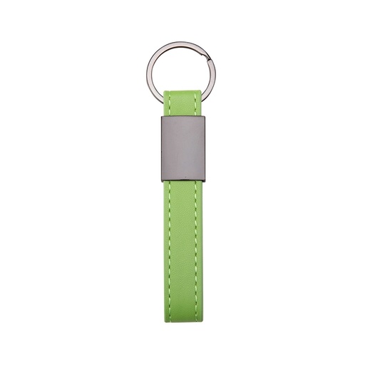 [X247200] CHAVEIRO METAL COM COURO SINTÉTICO